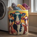 Sassy Cow Quilted Laundry Basket Must-Have Home Essential
