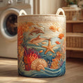 Sea Breeze Quilted Laundry Basket Merch For Her