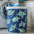 Sea Turtle Quilted Laundry Basket Mother’s Day Merch Gift