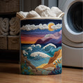 Seashore Serenity Quilted Laundry Basket Must-Have Laundry Essential