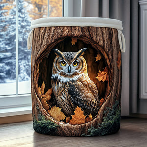 Silent Owl Quilted Laundry Basket Must-Have Home Essential