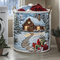 Snow Cabin Quilted Laundry Basket Great Idea For New Home