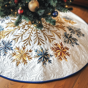Snowflake Quilted Tree Skirt Adorable Easter Gift Merch