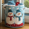 Snowman Wonder Quilted Laundry Basket Must-Have Laundry Essential