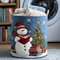 Snowy Reader Quilted Laundry Basket Merch For Kids