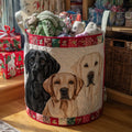 Snowy Snout Quilted Laundry Basket Winter Merch Essentials