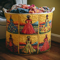 Soulbound Roots Quilted Laundry Basket Holiday Gift For Laundry Lovers