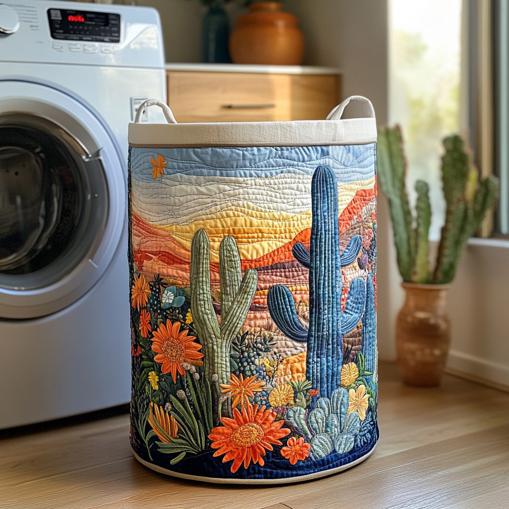 Spiny Bliss Quilted Laundry Basket Ideal Gift For Mom