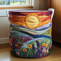 Spring Meadow Quilted Laundry Basket Merch For Friends