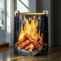 Star Flame Quilted Laundry Basket Merch For Couples