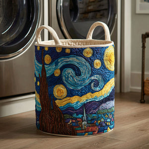 Starry Flow Quilted Laundry Basket Unique Gift For Laundry Lovers