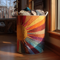 Sun Glow Quilted Laundry Basket Great Stocking Stuffer