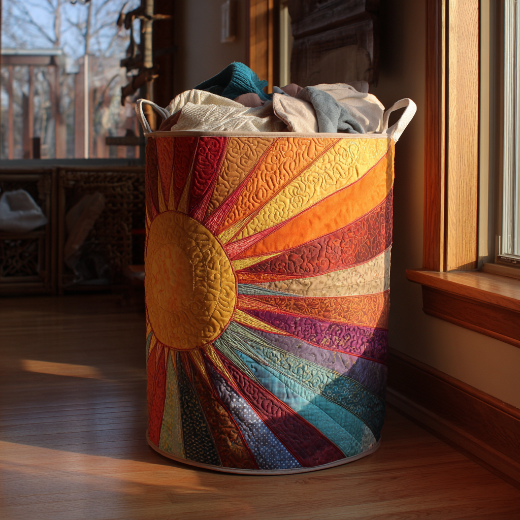 Sun Glow Quilted Laundry Basket Great Stocking Stuffer