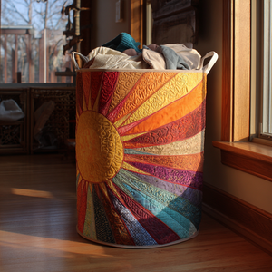 Sun Glow Quilted Laundry Basket Great Stocking Stuffer
