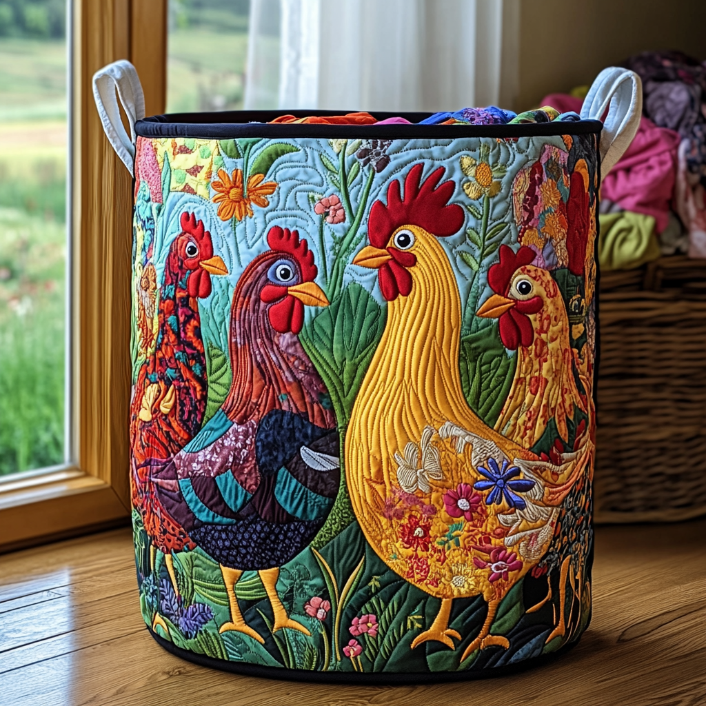 Sunny Coop Quilted Laundry Basket Mother’s Day Merch Gift