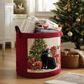 The Bookish Kitty Christmas Quilted Laundry Basket Ideal Present For Newlyweds