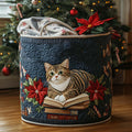 The Reading Cat Quilted Laundry Basket Must-Have Laundry Essential