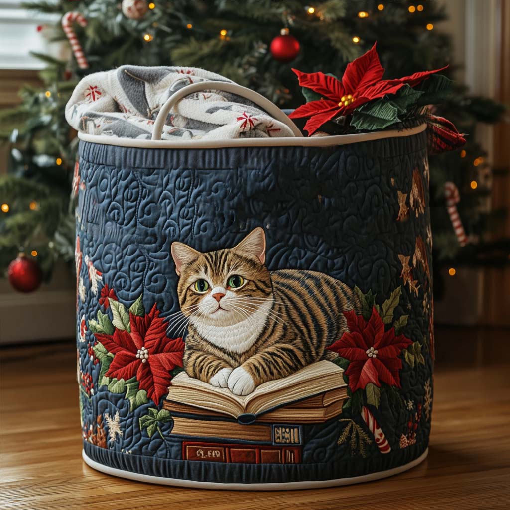 The Reading Cat Quilted Laundry Basket Must-Have Laundry Essential