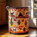 Tribal Howl Quilted Laundry Basket Merch For Friends