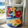 Tropical Flame Quilted Laundry Basket Christmas Merch Gift