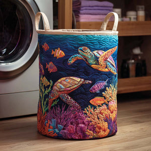 Turtle Bay Quilted Laundry Basket Mother’s Day Merch Gift