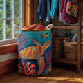 Turtle Quilted Laundry Basket Excellent Gift For Her
