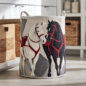 Twin Steed Quilted Laundry Basket Holiday Gift For Laundry Lovers