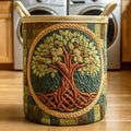 Verdant Life Tree Quilted Laundry Basket Holiday Merch Gift