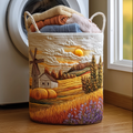 Wheat Dream Quilted Laundry Basket Summer Merch Vibes