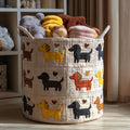 Wiener Wonderland Quilted Laundry Basket Excellent Gift For Her