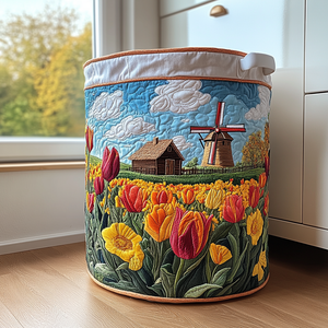 Windmill Dream Quilted Laundry Basket Gift Idea For Busy Families