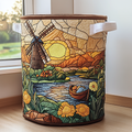 Windmill Field Quilted Laundry Basket Anniversary Merch Gift