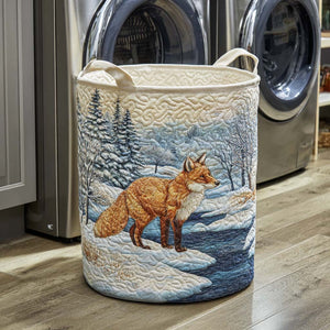 Winter Pines Quilted Laundry Basket Valentine’s Day Merch Gift
