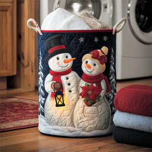 Winter Romance Quilted Laundry Basket Valentine’s Day Merch Gift