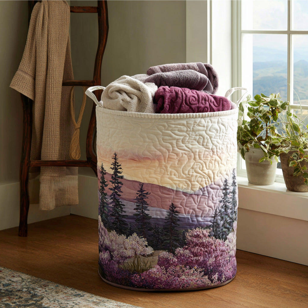 Wisteria Winds Quilted Laundry Basket Holiday Favorite Gift