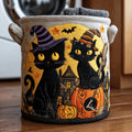 Witchy Whiskers Quilted Laundry Basket Merch For Kids