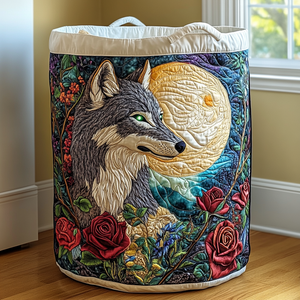 Wolf Spirit Quilted Laundry Basket Ideal Gift For Mom