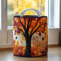 Woodland Path Quilted Laundry Basket Winter Merch Essentials