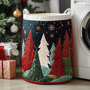 Xmas Forest Quilted Laundry Basket Father’s Day Merch Gift