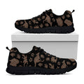 Aboriginal Australian Pattern Print Black Running Shoes