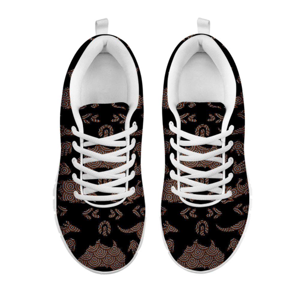 Aboriginal Australian Pattern Print White Running Shoes