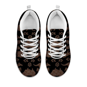 Aboriginal Australian Pattern Print White Running Shoes