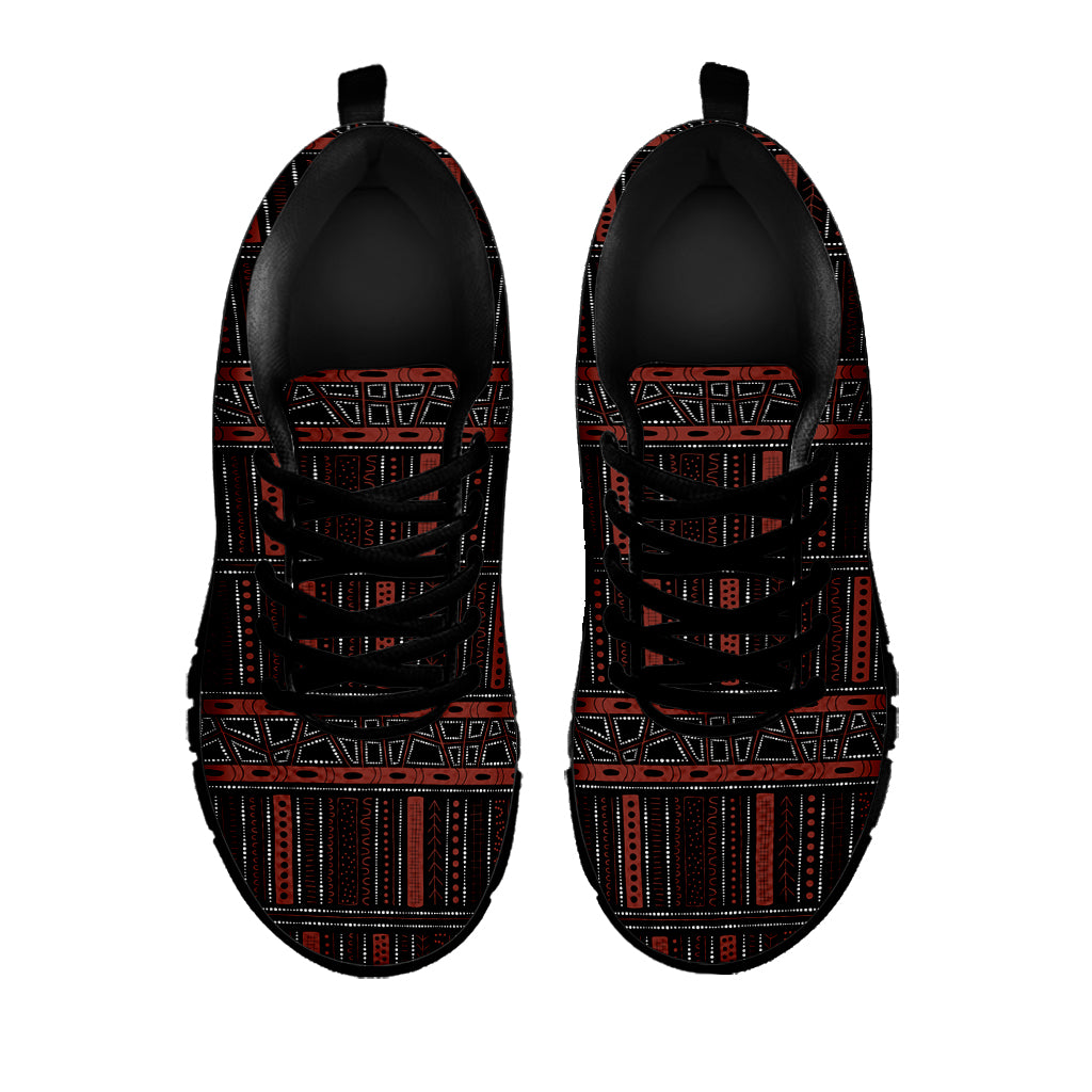 Aboriginal Indigenous Pattern Print Black Running Shoes