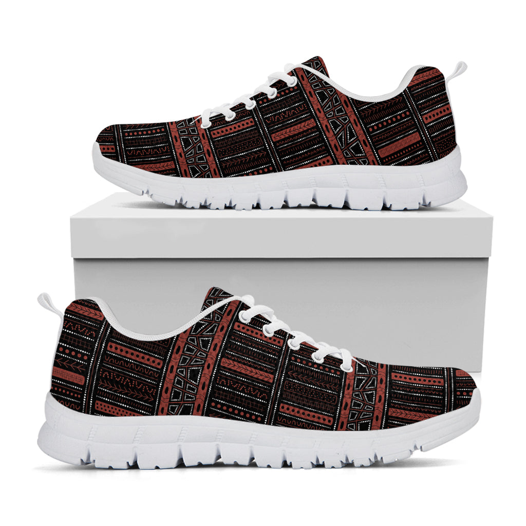 Aboriginal Indigenous Pattern Print White Running Shoes