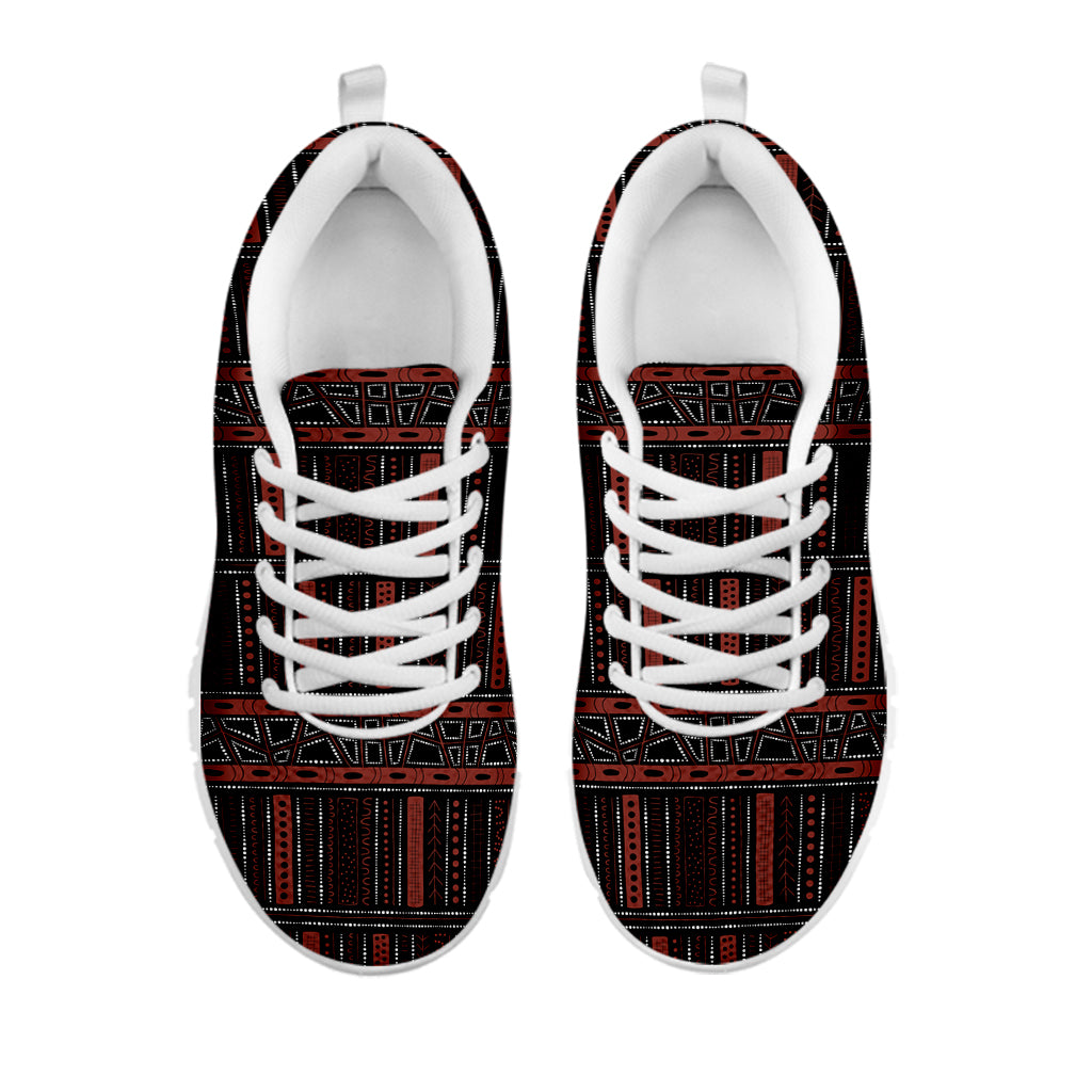 Aboriginal Indigenous Pattern Print White Running Shoes