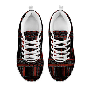 Aboriginal Indigenous Pattern Print White Running Shoes