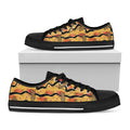 Aboriginal Lizard Pattern Print Black Low Top Sneakers