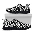 Abstract Dazzle Pattern Print Black Running Shoes