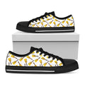 Acoustic Guitar Pattern Print Black Low Top Sneakers