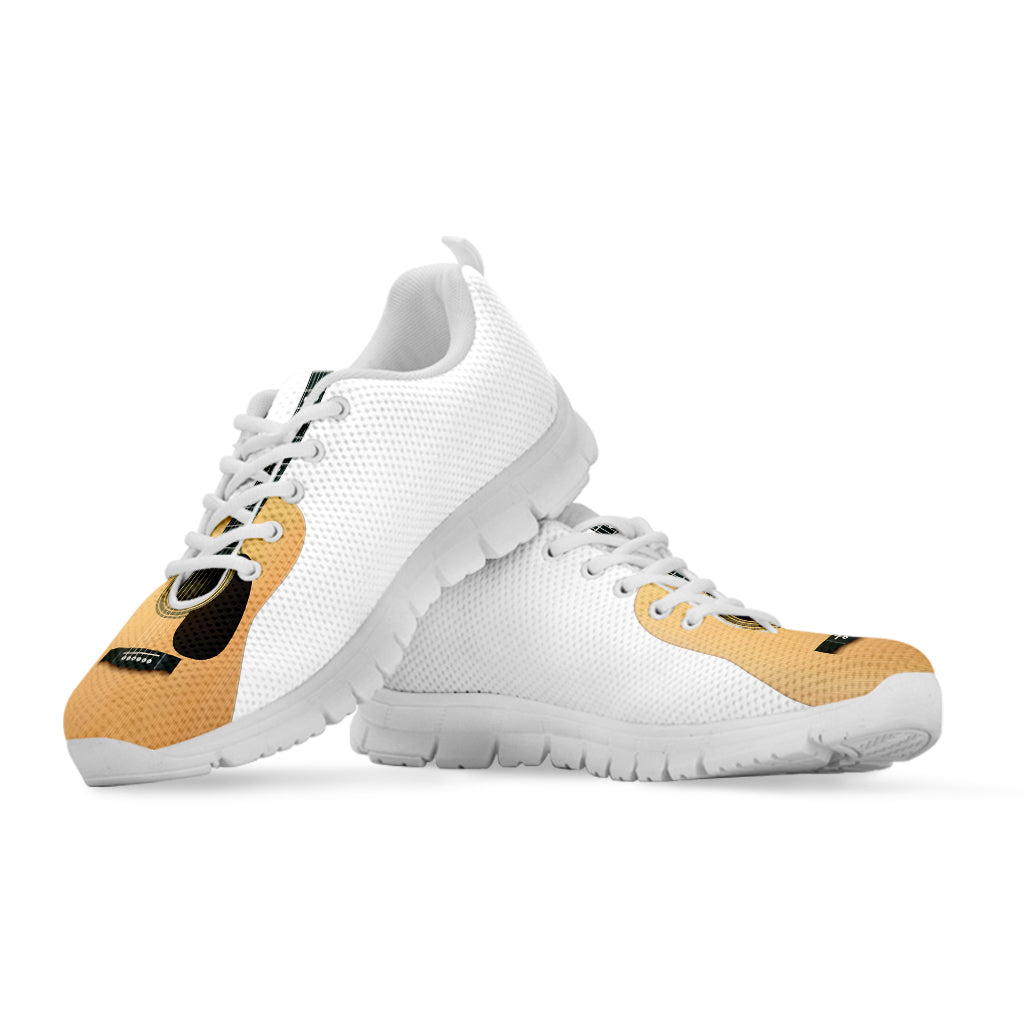 Acoustic Guitar Print White Running Shoes